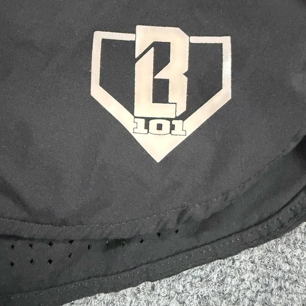 Baseball Lifestyle 101 Shorts Mens Small Black Athletic Drawstring